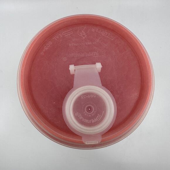 Vintage Tupperware Juice Container w/Lid Flip Up Orange/White Tumbler Pitcher - Picture 5 of 6